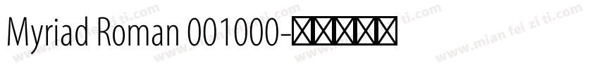 Myriad Roman 001000字体转换
